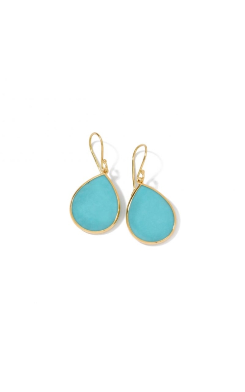 Small Stone Teardrop Earrings in 18K Gold