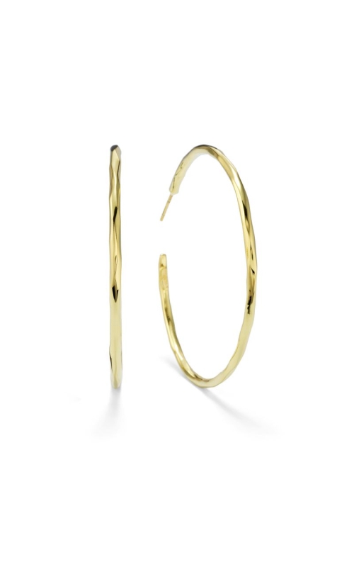Large Squiggle Hoop Earrings in 18K Gold